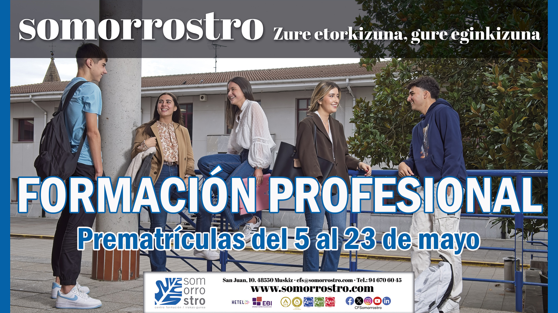 Calendario de matriculación en FP para el curso 25/26